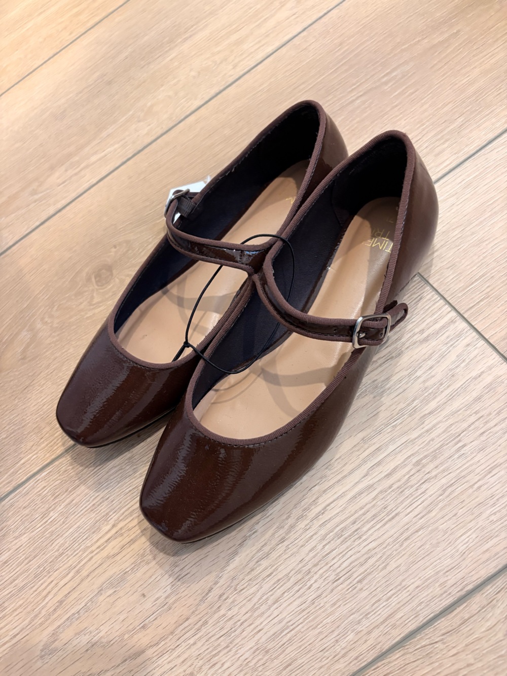 Mary Jane Flats in Dark Brown